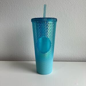 NWT Starbucks Glacier Blue Ombré Gradient Studded Tumbler 24oz